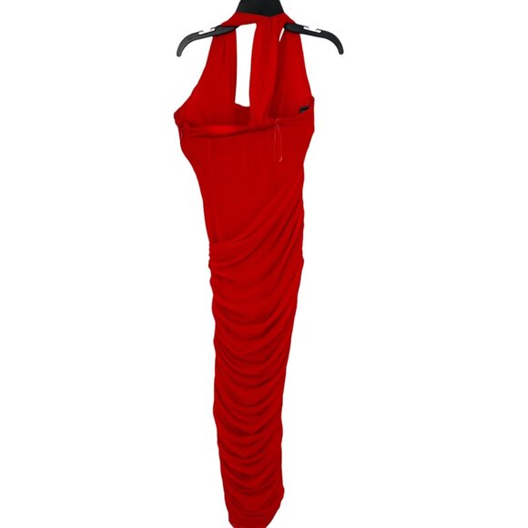 House Of CB Valentina Bodycon One Shoulder Midi Dress Red Size XS NWOT - Picture 7 of 10